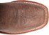 Top view of Double H Boot Mens 11" Chocolate Square Roper
